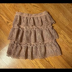 Self-portrait embroidered skirt